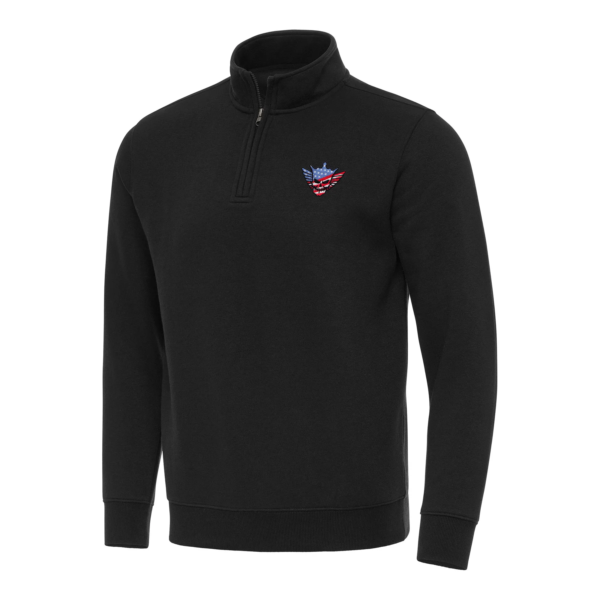 Men's Antigua Cody Rhodes Black WWE Victory Quarter-Zip Pullover Top sold by WWE