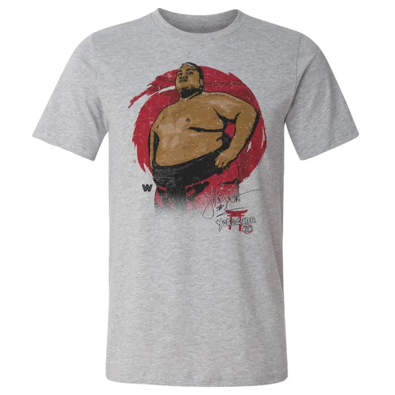 Men's 500 Level Heather Gray Yokozuna 30th Anniversary T-Shirt made by 500 Level