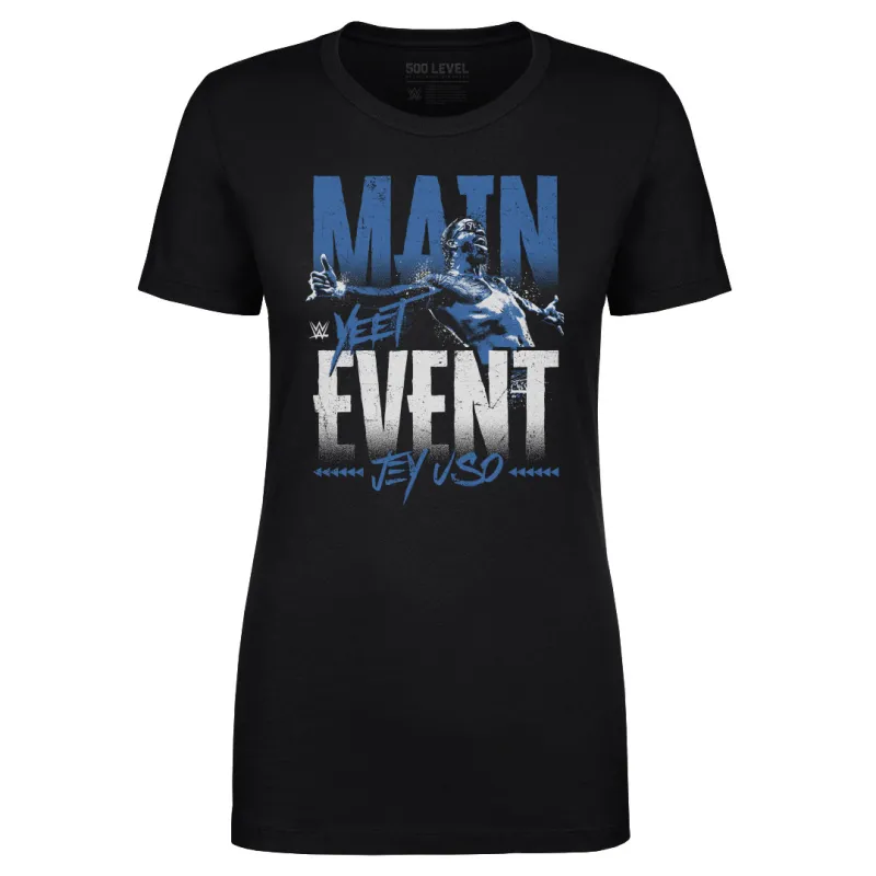 Women's 500 Level Black Jey Uso Main Event T-Shirt sold by WWE