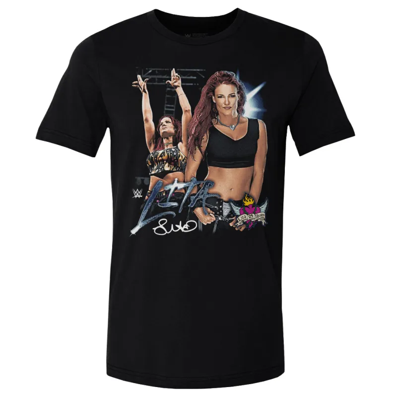 Men's 500 Level Black Lita 25th Anniversary Vintage T-Shirt sold by WWE