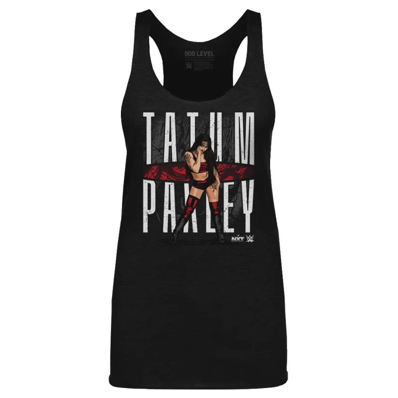 Women's 500 Level Heather Black Tatum Paxley Eyes Tri-Blend Tank Top sold by WWE