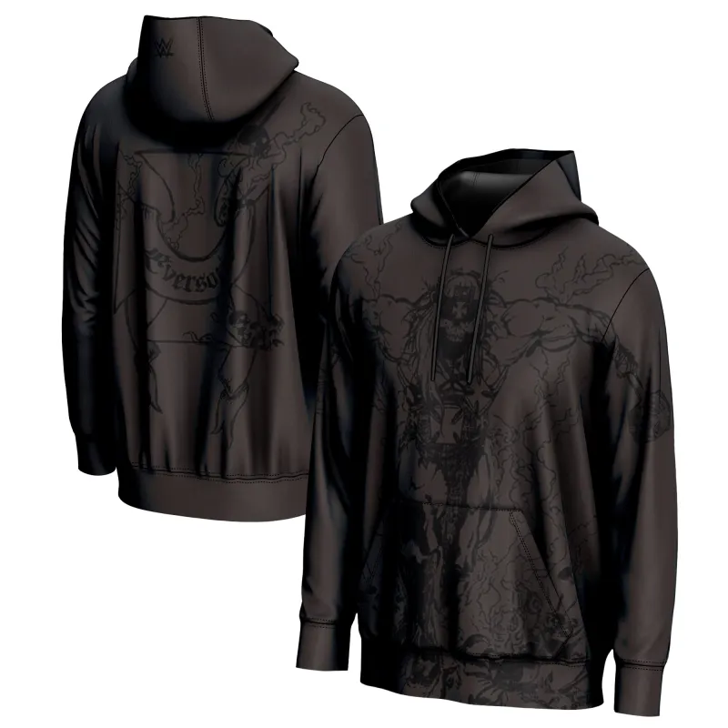 Men's ProSphere Black Triple H Skull King Pullover Hoodie made by WWE
