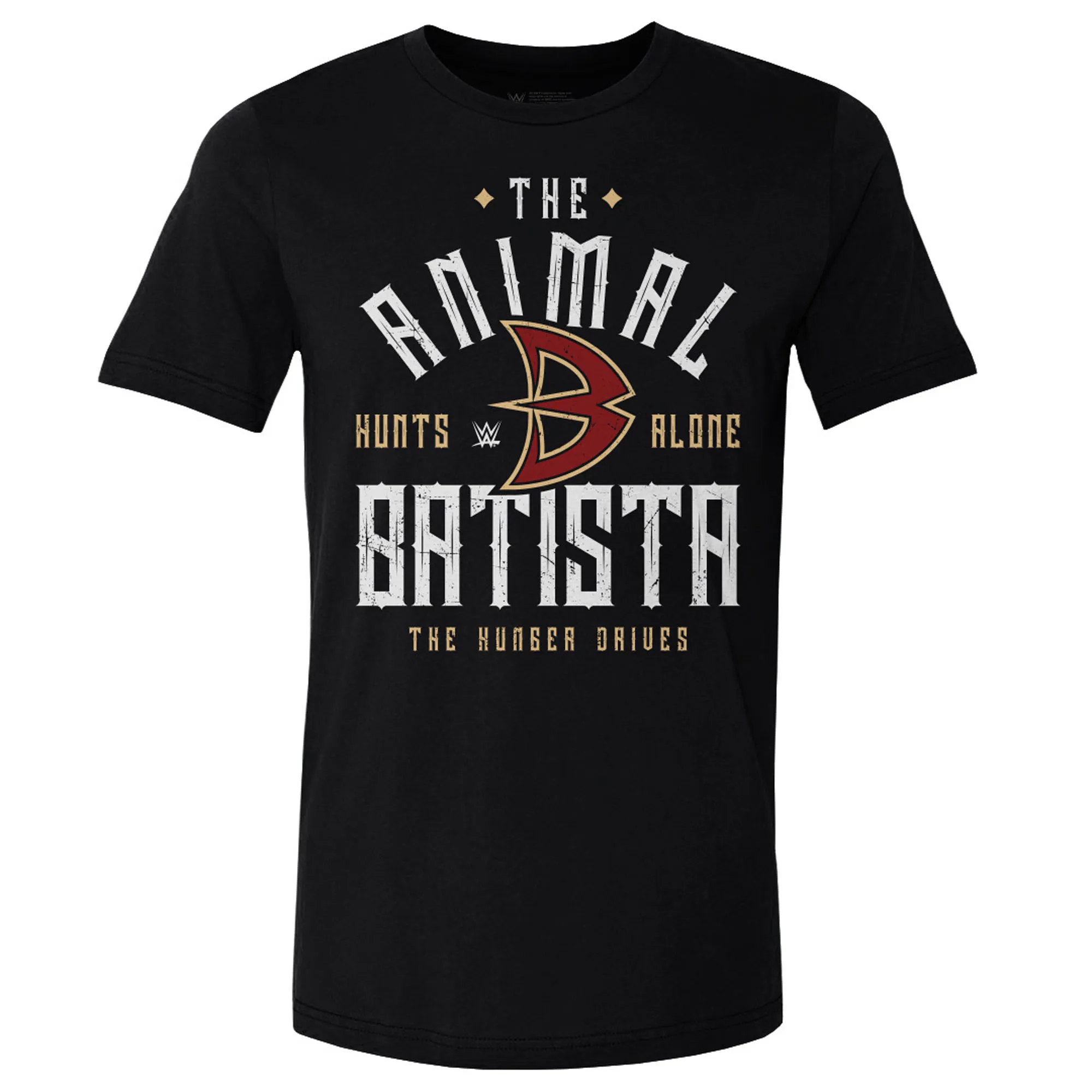 Men's 500 Level Black Batista T-Shirt sold by WWE