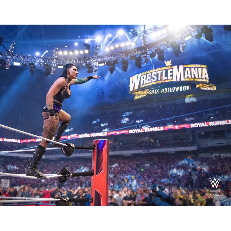 Rhea Ripley Unsigned WWE 2023 Royal Rumble Celebration Photograph sold by WWE