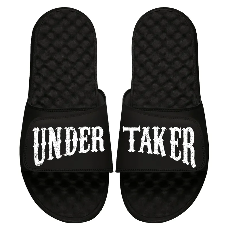 Men's ISlide Black The Undertaker Slide Sandals sold by WWE