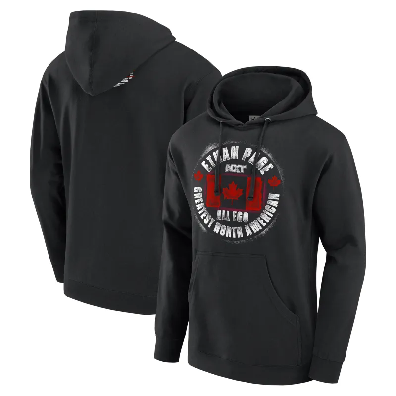 Men's Black Ethan Page Greatest North American Hoodie sold by WWE