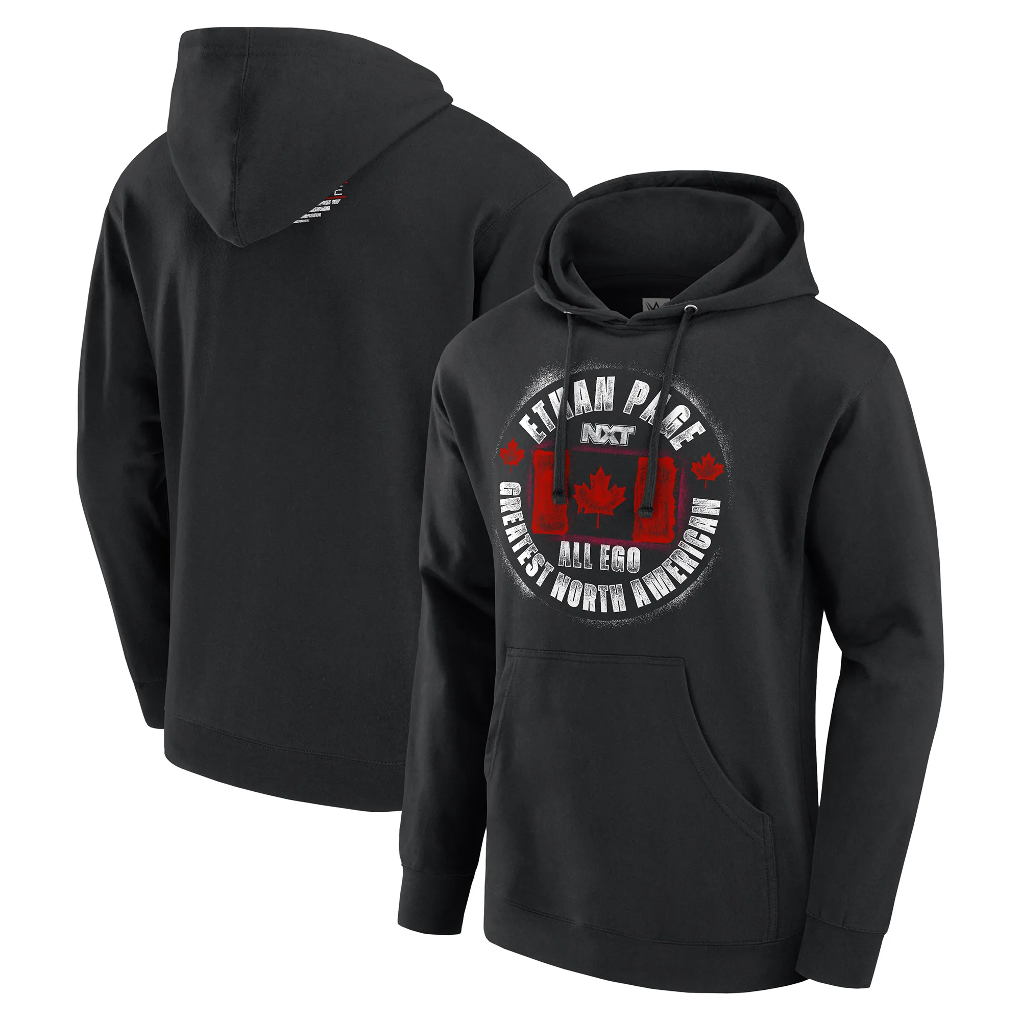 Men's Black Ethan Page Greatest North American Hoodie sold by WWE
