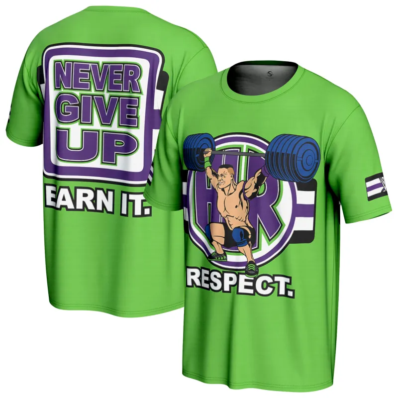 Men's ProSphere Green John Cena Retro T-Shirt sold by WWE