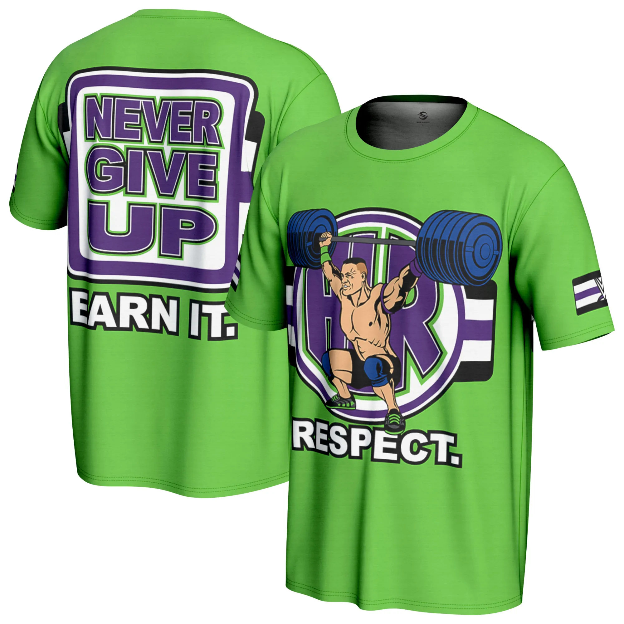 Men's ProSphere Green John Cena Retro T-Shirt sold by WWE
