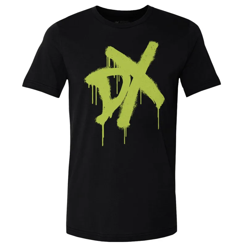 Men's 500 Level  Black D-Generation X Spray Paint Logo T-Shirt sold by WWE