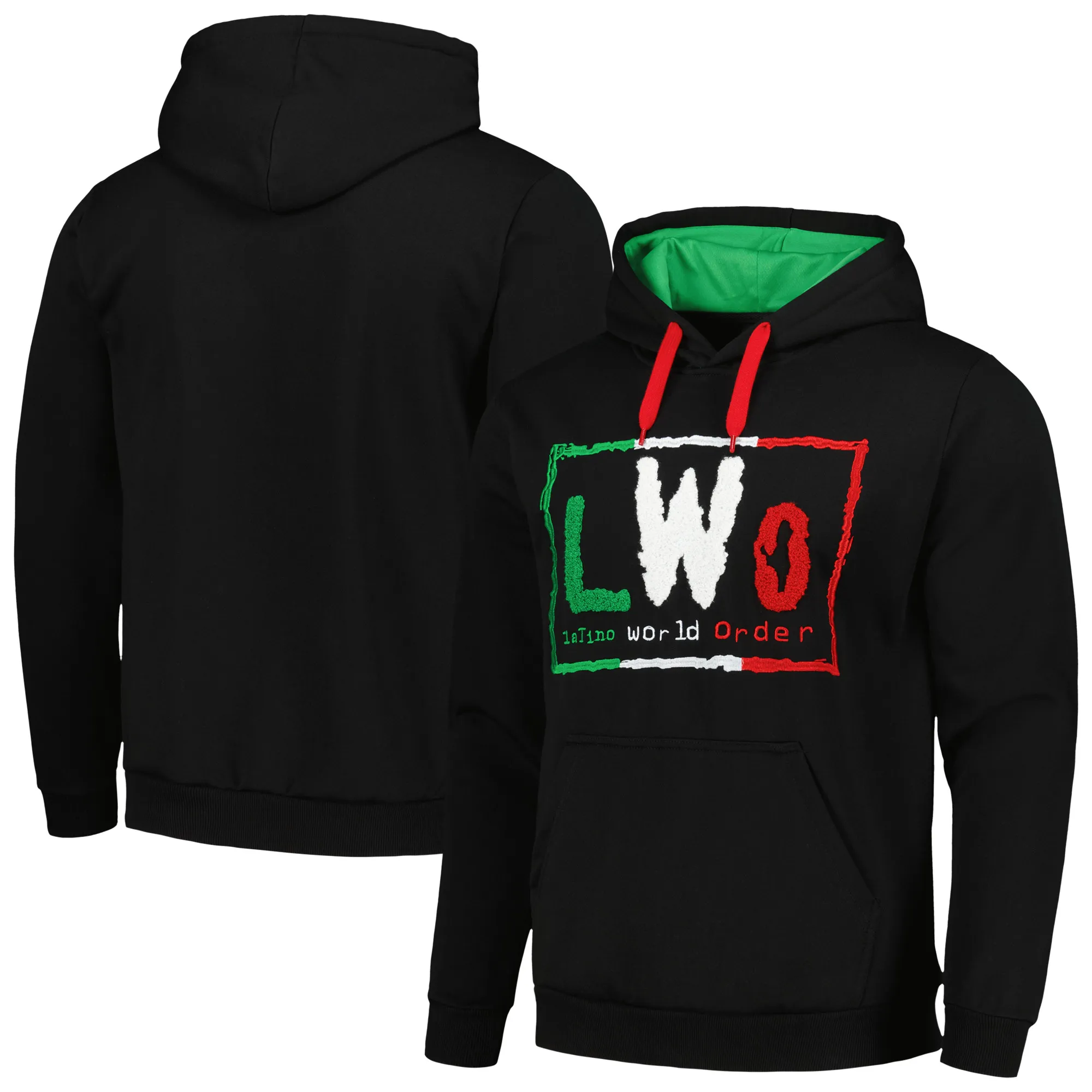 Men's Black LWO Chenille Pullover Hoodie sold by WWE