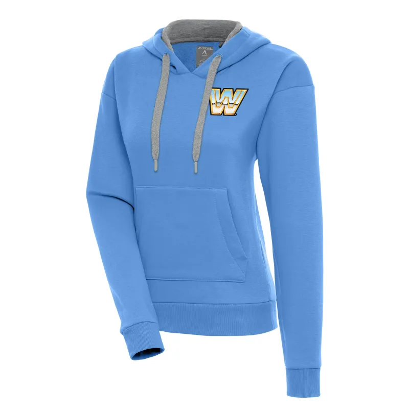 Women's Antigua  Powder Blue WWE Victory Pullover Hoodie sold by WWE