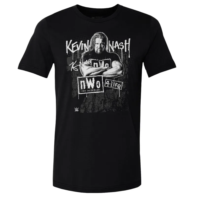Men's 500 Level Black Kevin Nash Grunge T-Shirt sold by WWE