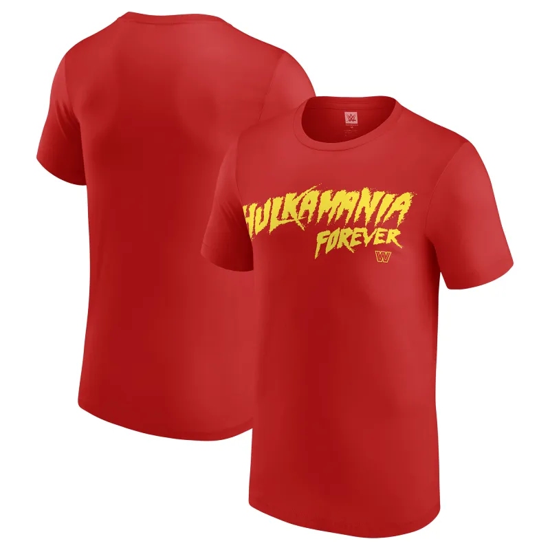 Men's Red Hulk Hogan Hulkamania Forever T-Shirt sold by WWE