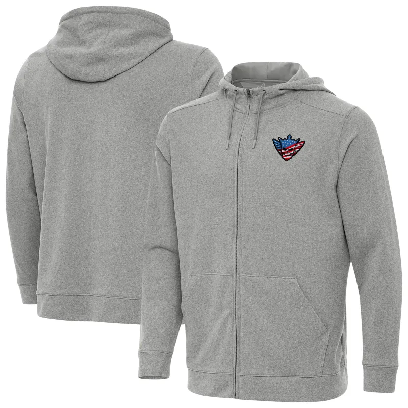 Men's Antigua Heather Gray Cody Rhodes Effortless Full-Zip Hoodie sold by WWE