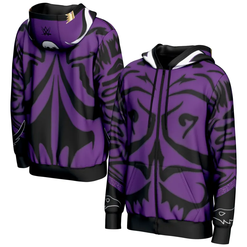 Men's ProSphere Purple Rey Mysterio Full-Zip Hoodie sold by WWE