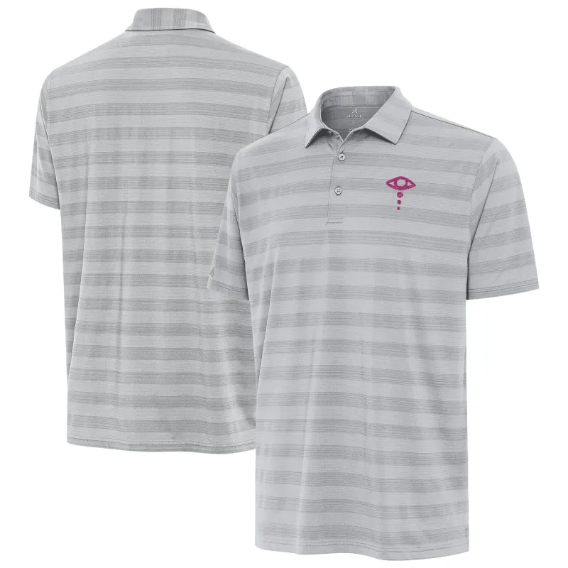 Men's Antigua Gray Liv Morgan Tunnel Polo sold by WWE