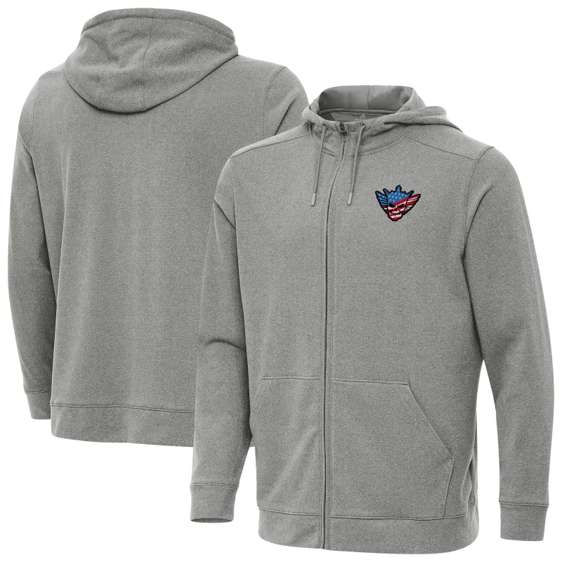 Men's Antigua Heather Gray Cody Rhodes Effortless Full-Zip Hoodie sold by WWE