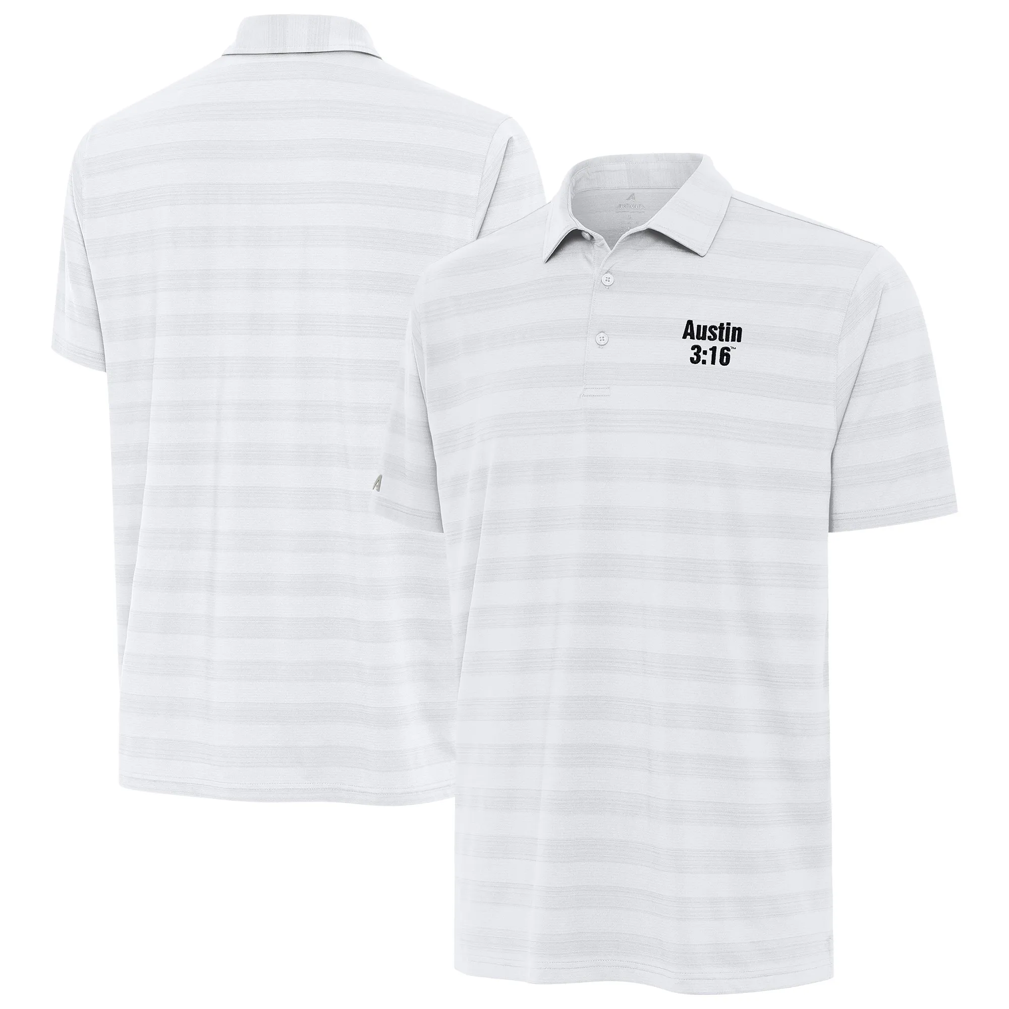 Men's Antigua White "Stone Cold" Steve Austin Tunnel Polo sold by WWE