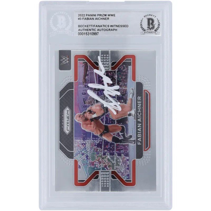 Giovanni Vinci WWE Autographed 2022 Panini Prizm #3 Beckett Fanatics Witnessed Authenticated Card sold by WWE