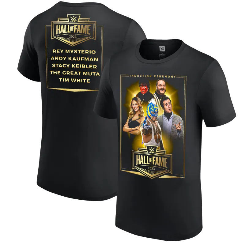 Men's  Black WWE Hall of Fame Class of 2023 T-Shirt sold by WWE