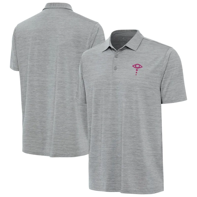 Men's Antigua Heather Gray Liv Morgan Layout Polo sold by WWE
