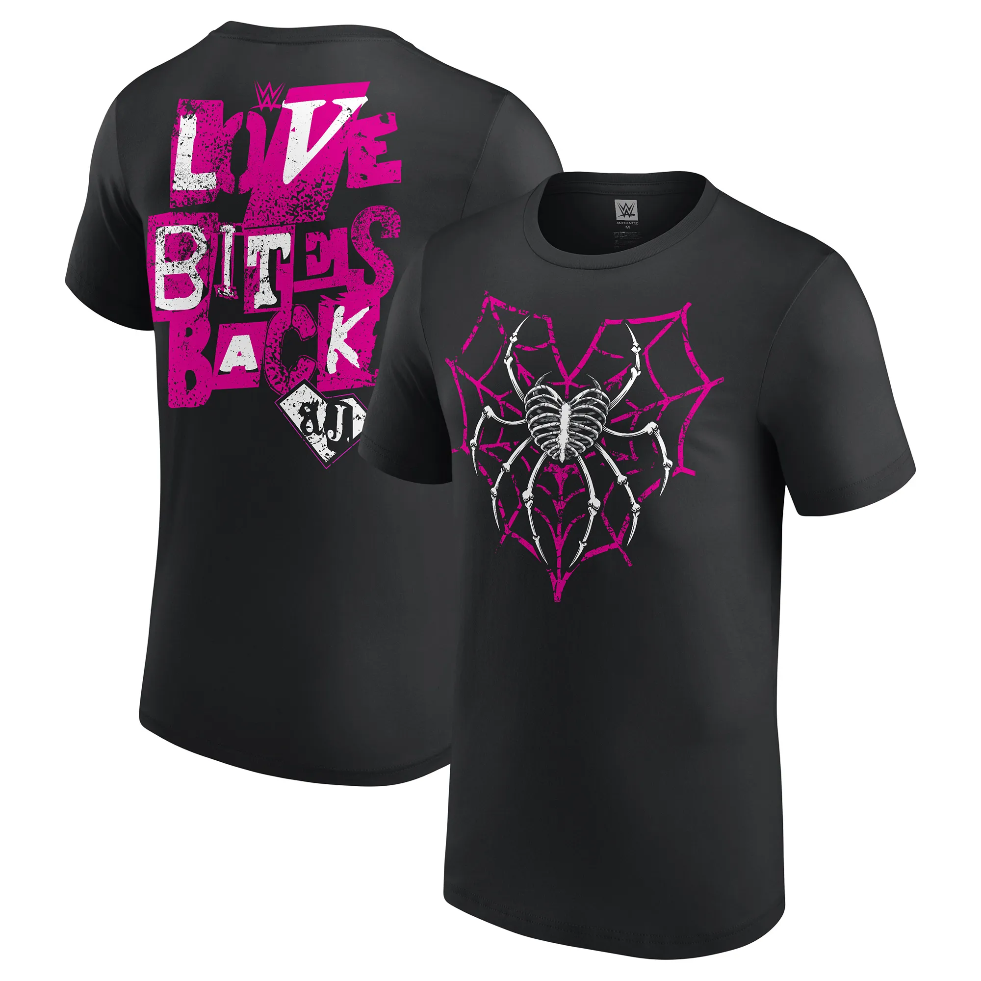 Men's Black AJ Lee Love Bites Back T-Shirt sold by WWE