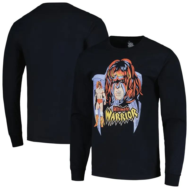 Men's Ripple Junction Black The Ultimate Warrior Vintage Long Sleeve T-Shirt sold by WWE