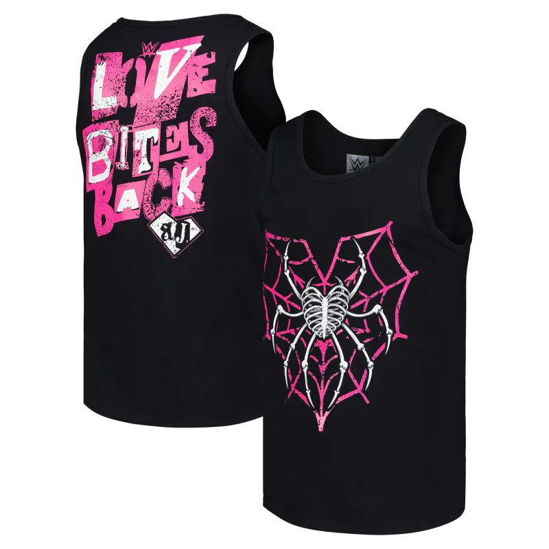 Men's Black AJ Lee Love Bites Back Tank Top sold by WWE