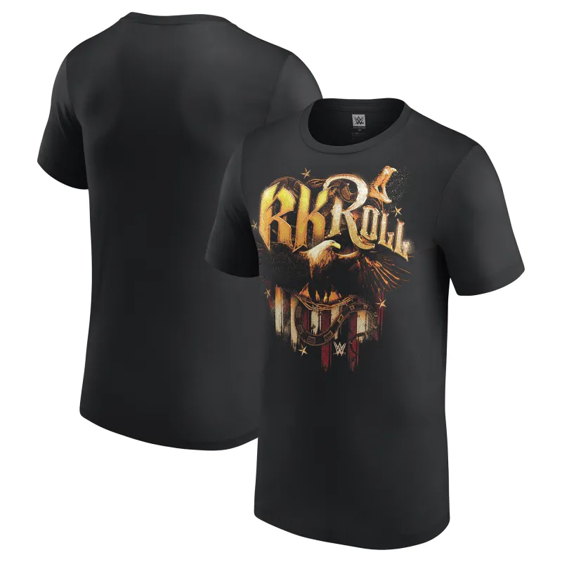 Men's Black Randy Orton & Jelly Roll RK-Roll Eagle T-Shirt made by WWE