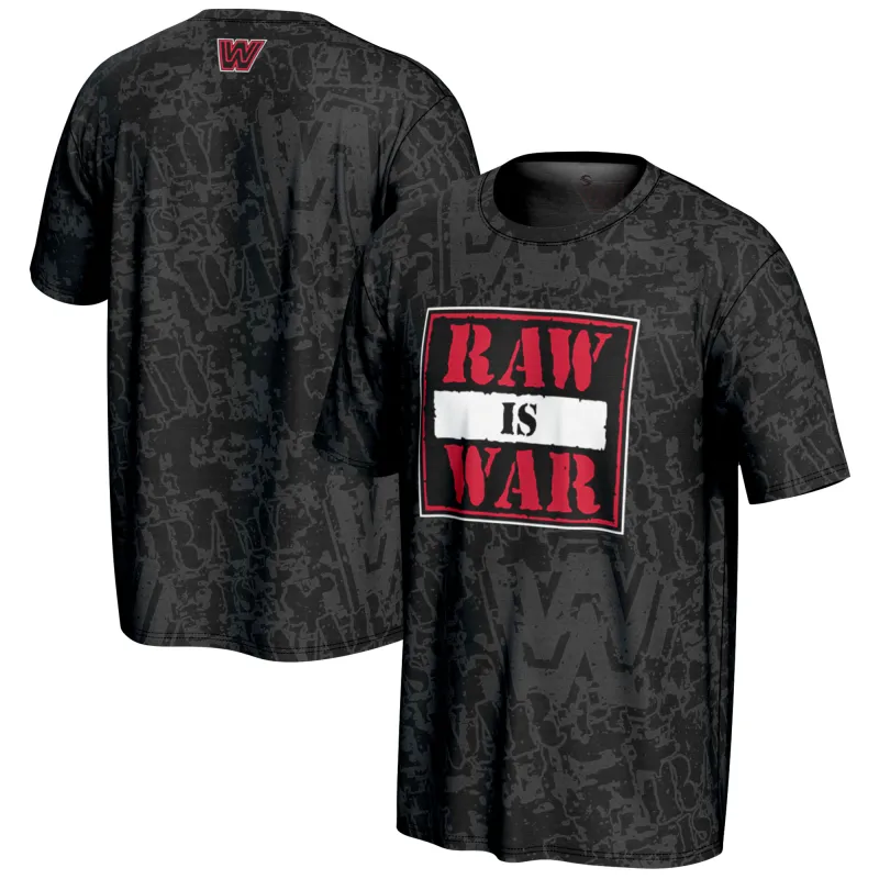 Men's ProSphere Black RAW IS WAR Camo T-Shirt sold by WWE