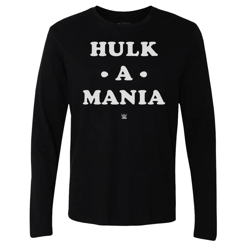 Men's 500 Level Black Hulk Hogan Hulk-A-Mania Long Sleeve T-Shirt sold by WWE