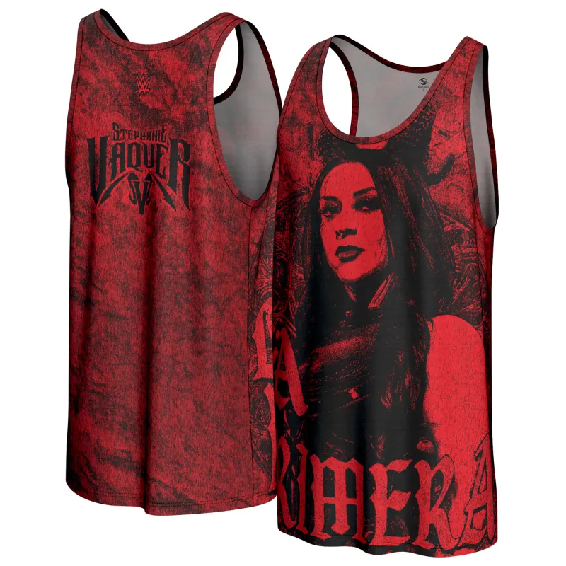 Men's ProSphere Red Stephanie Vaquer La Primera Tank Top sold by WWE