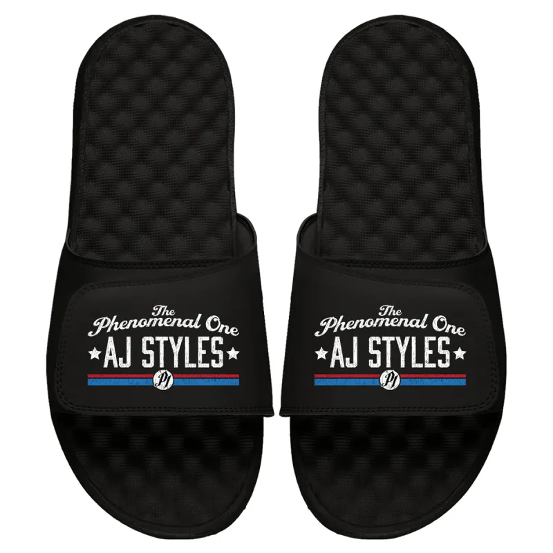 Men's ISlide  Black AJ Styles Slide Sandals sold by WWE