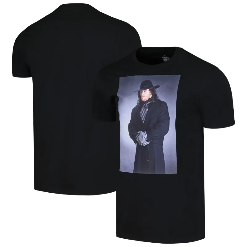 Men's Ripple Junction  Black The Undertaker Arms Crossed Studio Portrait T-Shirt sold by WWE