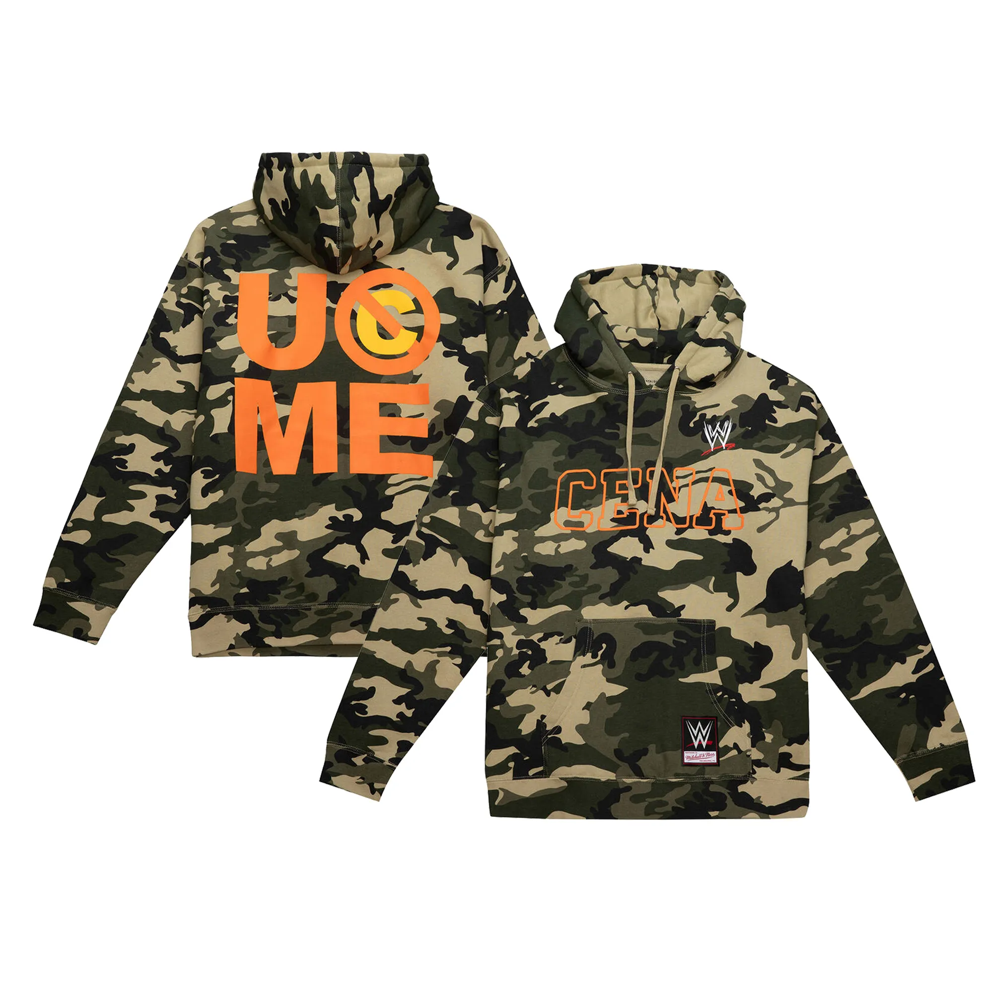 Men's Mitchell & Ness Camo John Cena Pullover Hoodie sold by WWE