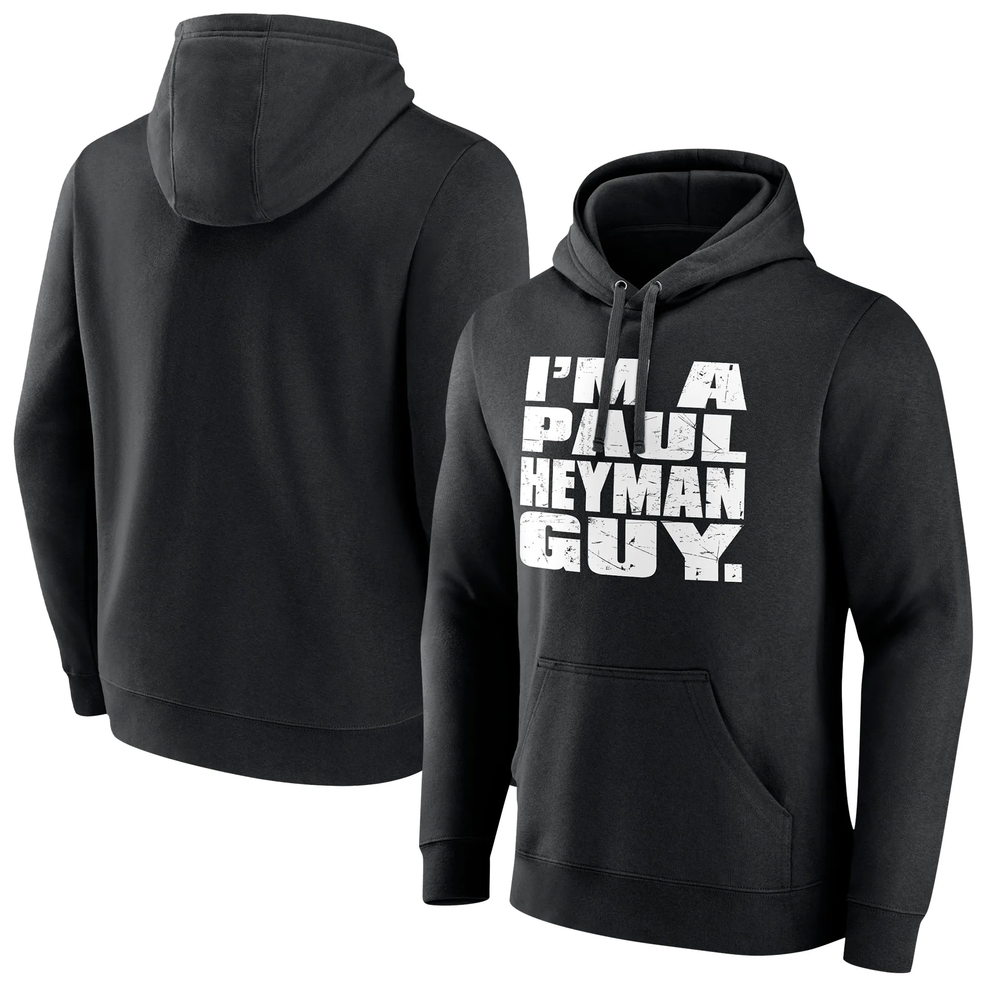 Men's Black Paul Heyman I'm A Paul Heyman Guy Pullover Hoodie sold by WWE