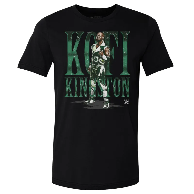 Men's 500 Level Black Kofi Kingston Name T-Shirt sold by WWE