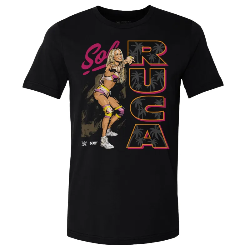 Men's 500 Level Black Sol Ruca Vertical Name T-Shirt sold by WWE