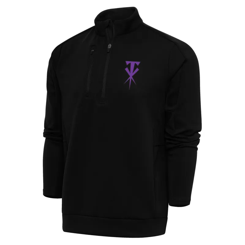 Men's Antigua Black The Undertaker Generation Quarter-Zip Pullover Top sold by WWE