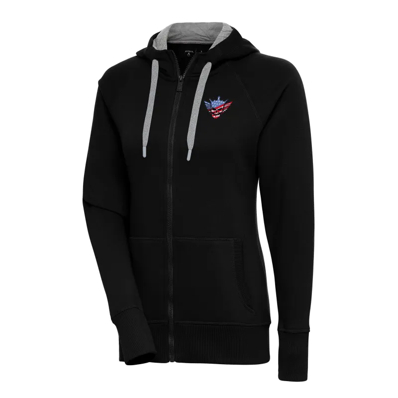 Women's Antigua Black Cody Rhodes Victory Full-Zip Hoodie sold by WWE