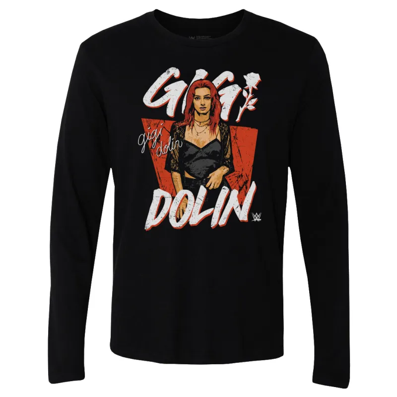 Men's 500 Level  Black Gigi Dolin Pose Long Sleeve T-Shirt sold by WWE