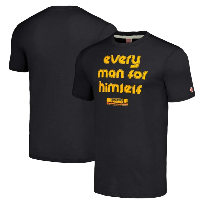 Men's Homage Charcoal Royal Rumble Every Man For Himself Tri-Blend T-Shirt sold by WWE