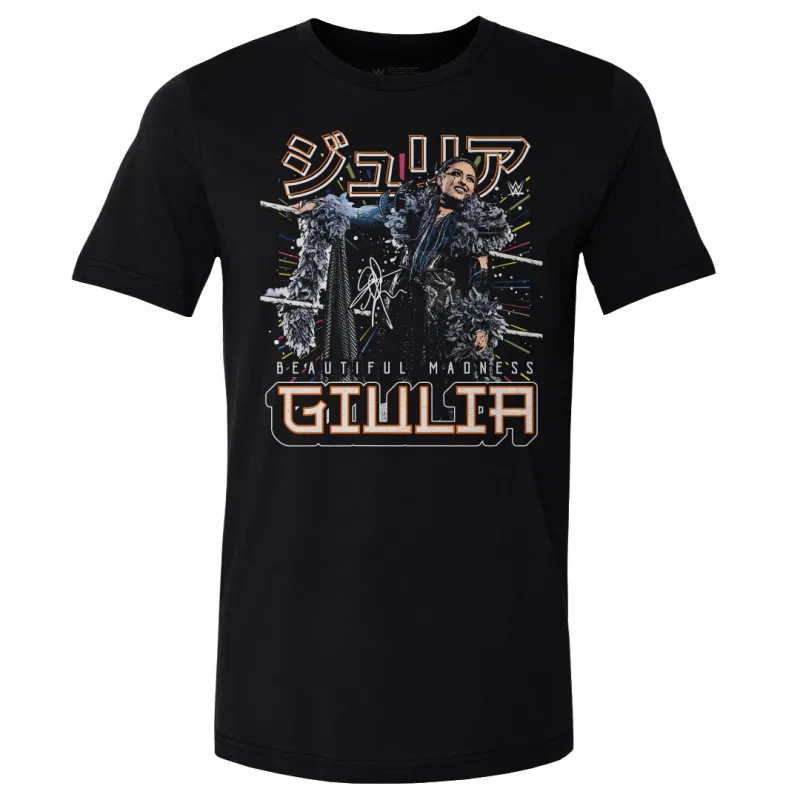Men's 500 Level Black Giulia Futuristic T-Shirt sold by WWE