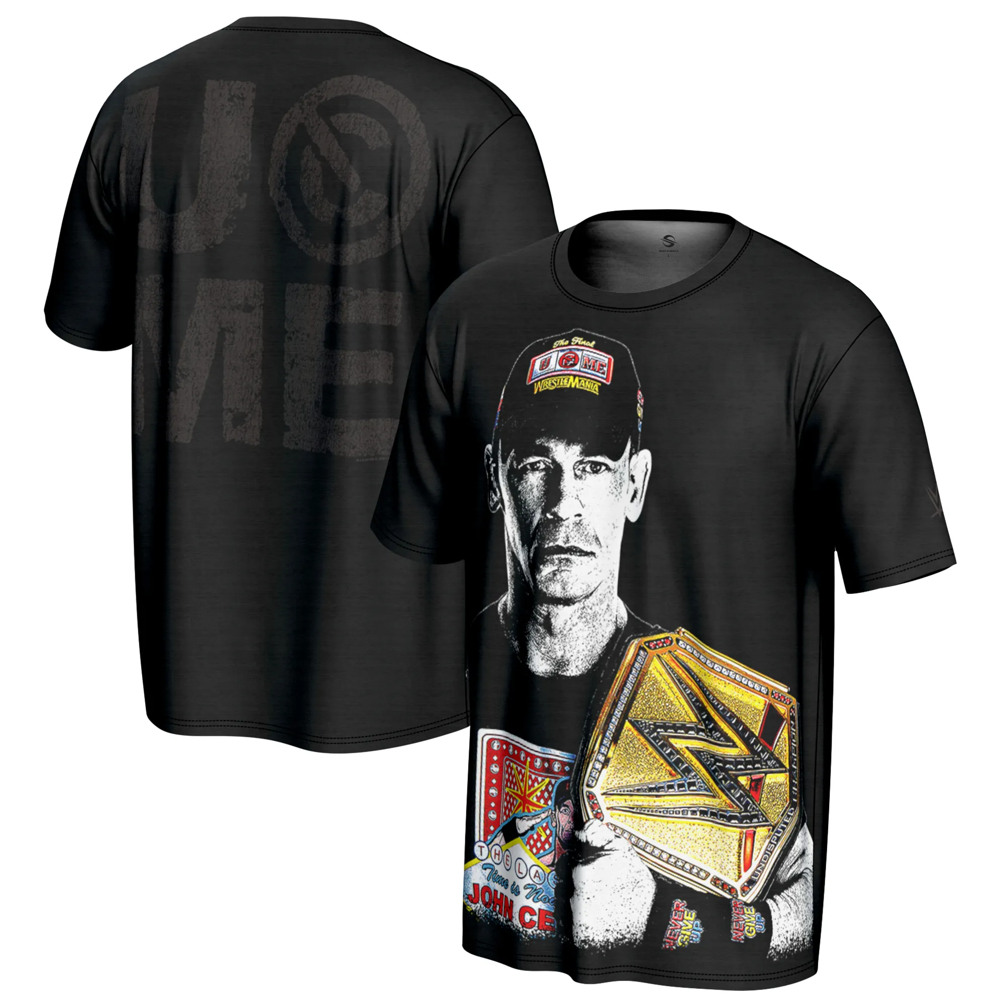 Men's ProSphere Black John Cena Title T-Shirt sold by WWE