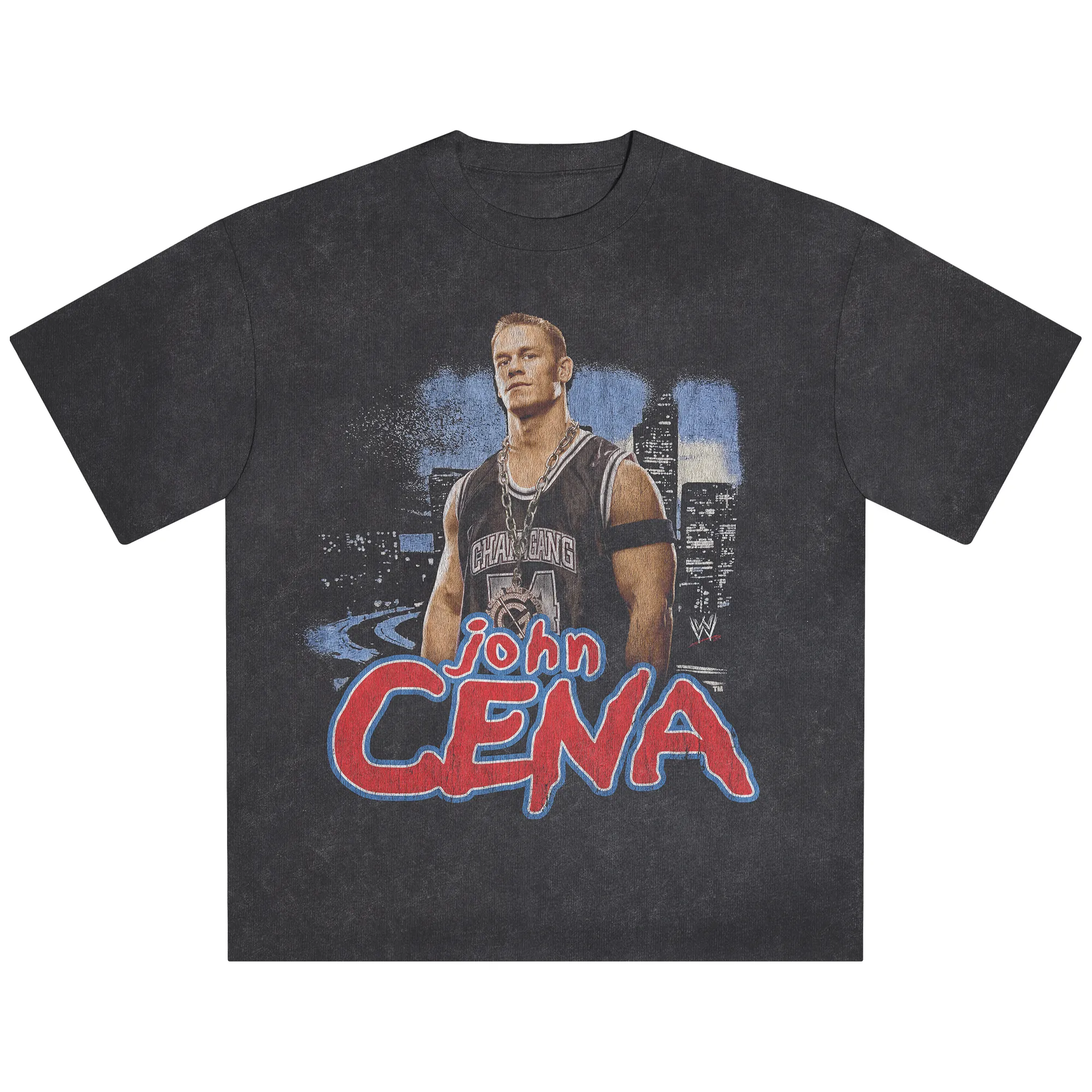 Men's Black John Cena Snow Wash Thug-A-Nomics Boxy T-Shirt sold by WWE
