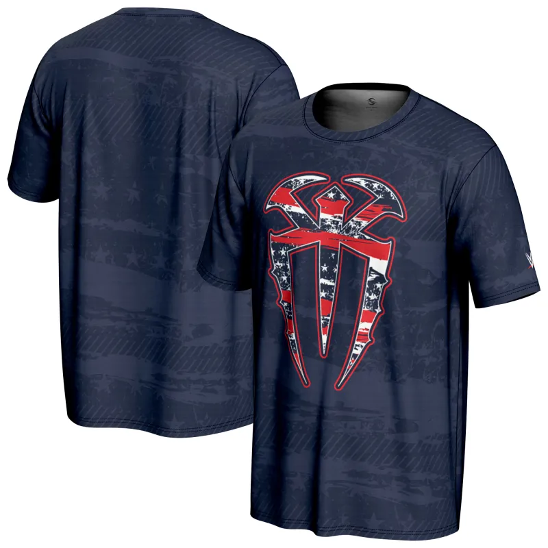 Men's ProSphere Navy Roman Reigns Americana T-Shirt sold by WWE