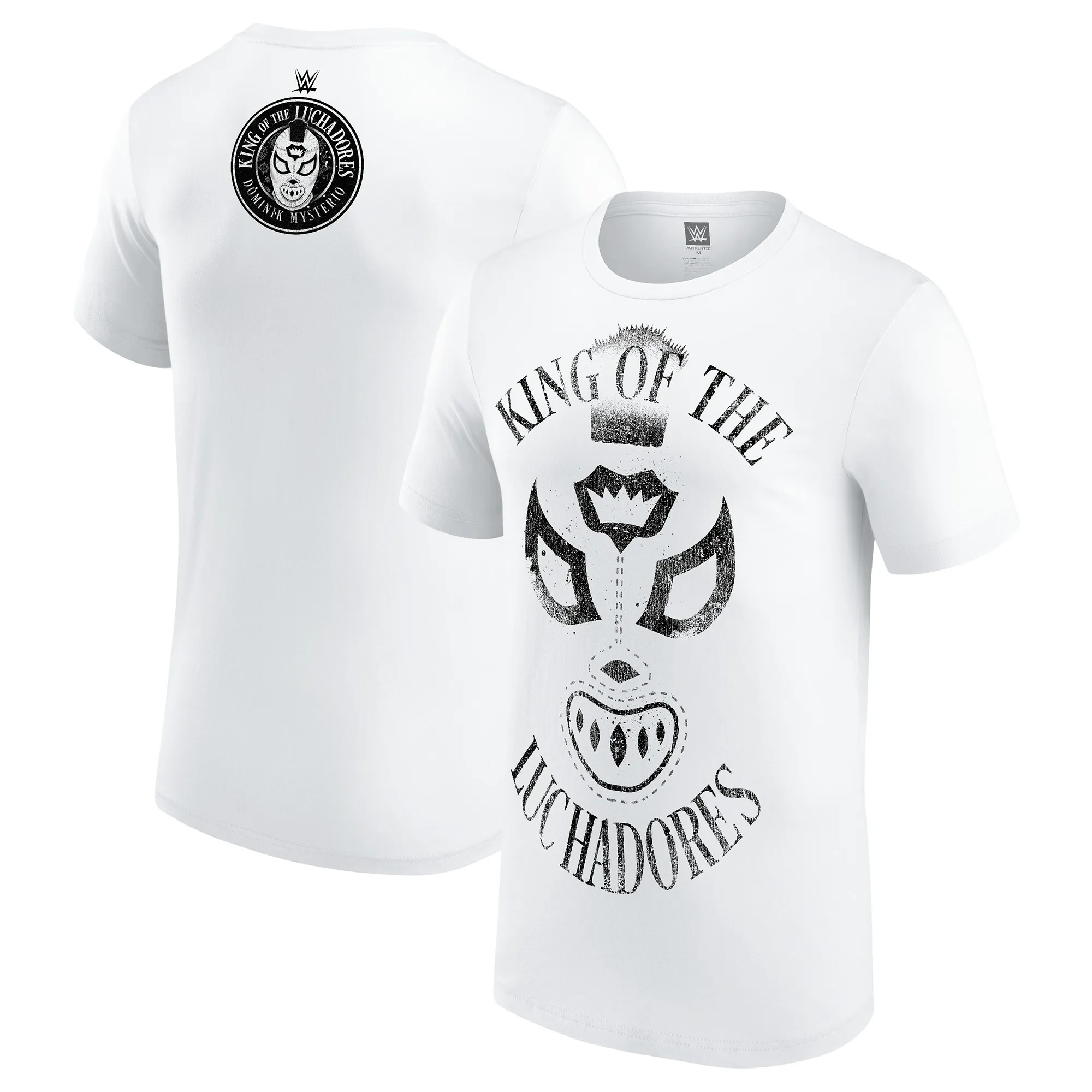 Men's White Dominik Mysterio King of the Luchadores T-Shirt sold by WWE