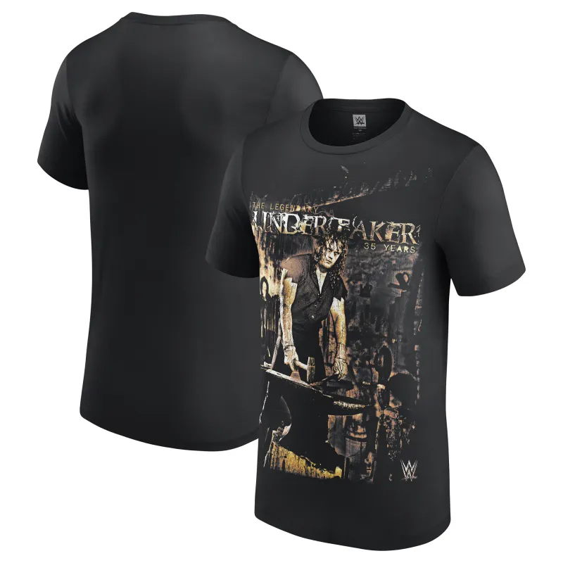 Men's Black The Undertaker 35 Years Blacksmith T-Shirt sold by WWE