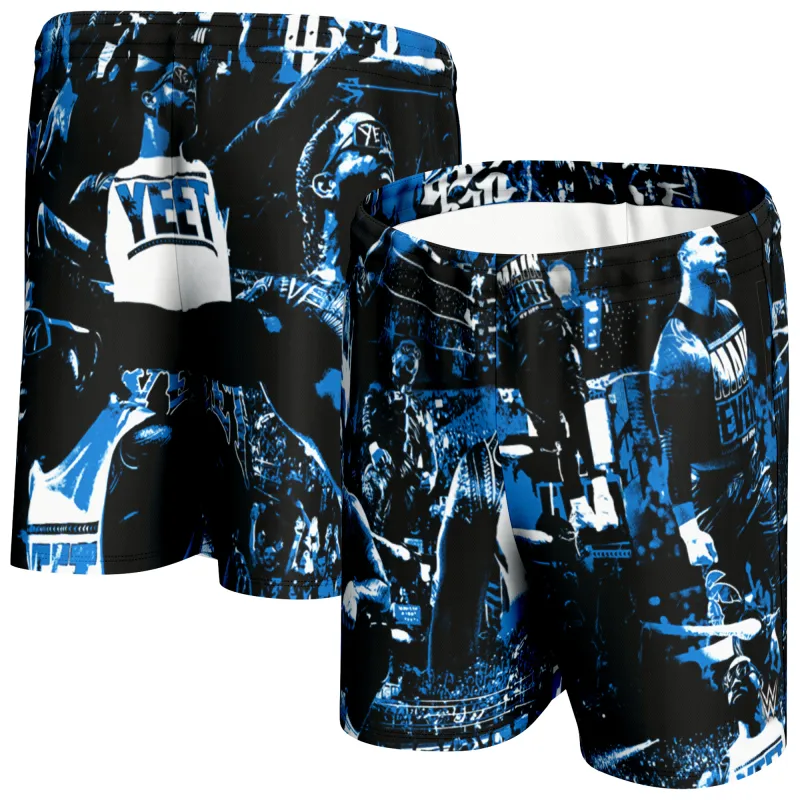 Men's ProSphere Black Jey Uso Crowd Shorts made by WWE